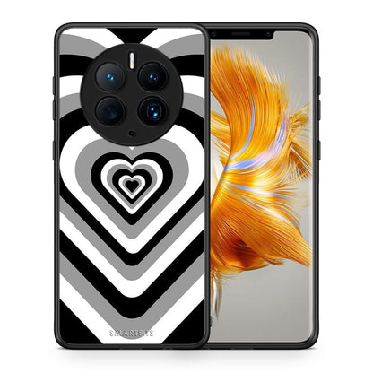 Θήκη Huawei Mate 50 Pro Black Hearts από τη Smartfits με σχέδιο στο πίσω μέρος και μαύρο περίβλημα | Huawei Mate 50 Pro Black Hearts Case with Colorful Back and Black Bezels