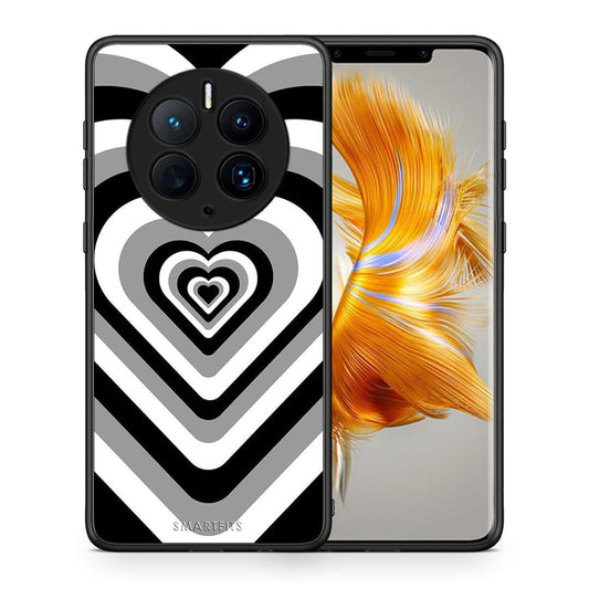 Θήκη Huawei Mate 50 Pro Black Hearts από τη Smartfits με σχέδιο στο πίσω μέρος και μαύρο περίβλημα | Huawei Mate 50 Pro Black Hearts Case with Colorful Back and Black Bezels