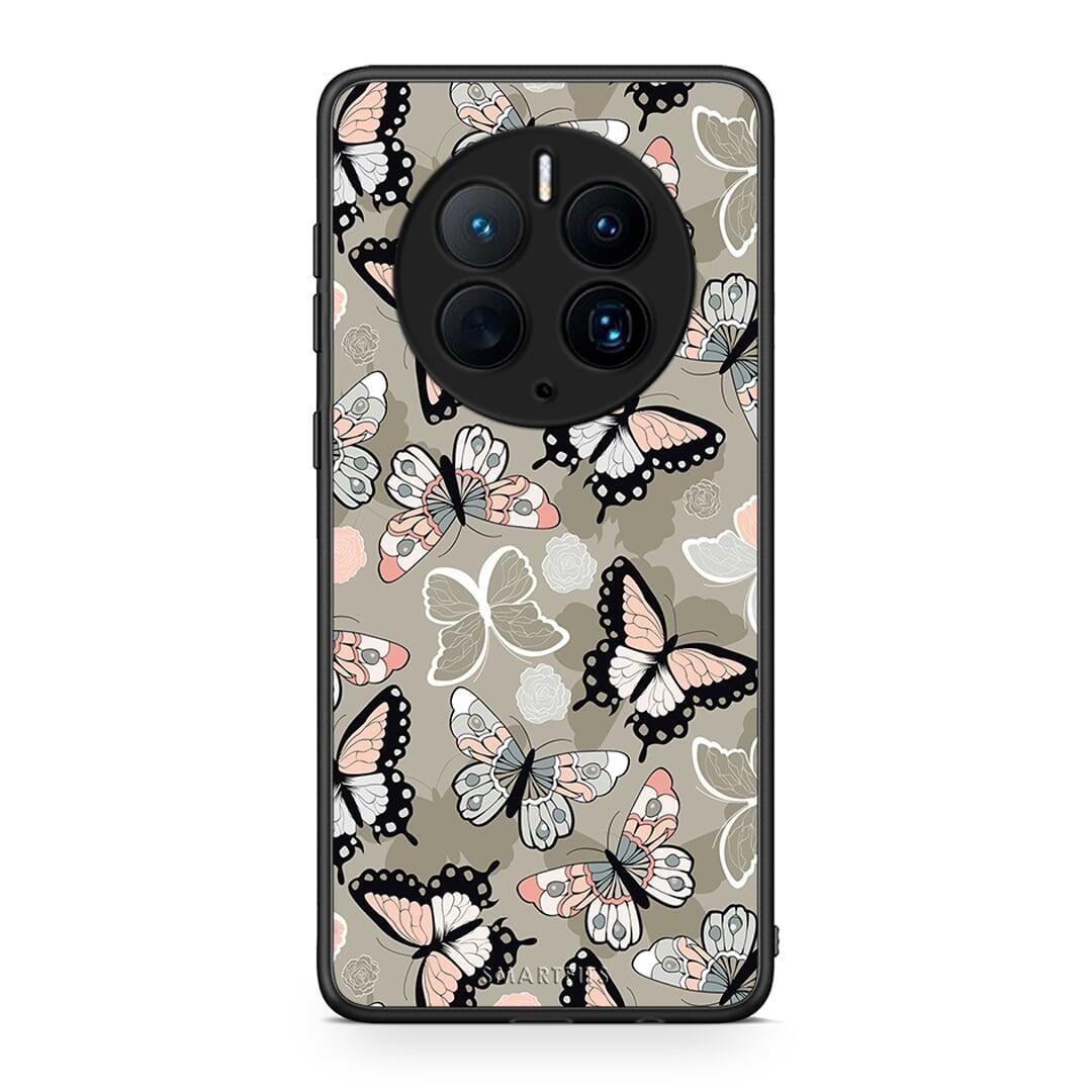 Θήκη Huawei Mate 50 Pro Boho Butterflies από τη Smartfits με σχέδιο στο πίσω μέρος και μαύρο περίβλημα | Huawei Mate 50 Pro Boho Butterflies Case with Colorful Back and Black Bezels