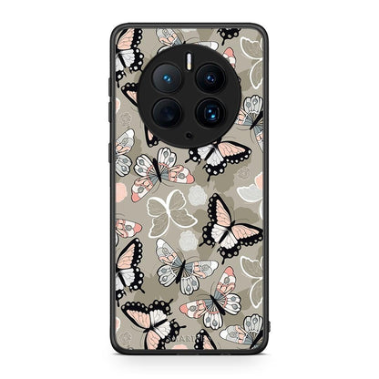 Θήκη Huawei Mate 50 Pro Boho Butterflies από τη Smartfits με σχέδιο στο πίσω μέρος και μαύρο περίβλημα | Huawei Mate 50 Pro Boho Butterflies Case with Colorful Back and Black Bezels
