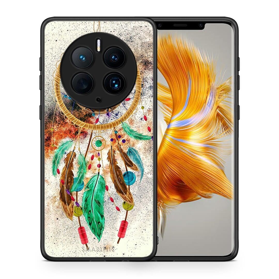 Θήκη Huawei Mate 50 Pro Boho DreamCatcher από τη Smartfits με σχέδιο στο πίσω μέρος και μαύρο περίβλημα | Huawei Mate 50 Pro Boho DreamCatcher Case with Colorful Back and Black Bezels