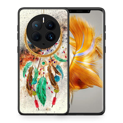 Θήκη Huawei Mate 50 Pro Boho DreamCatcher από τη Smartfits με σχέδιο στο πίσω μέρος και μαύρο περίβλημα | Huawei Mate 50 Pro Boho DreamCatcher Case with Colorful Back and Black Bezels