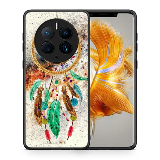 Θήκη Huawei Mate 50 Pro Boho DreamCatcher από τη Smartfits με σχέδιο στο πίσω μέρος και μαύρο περίβλημα | Huawei Mate 50 Pro Boho DreamCatcher Case with Colorful Back and Black Bezels