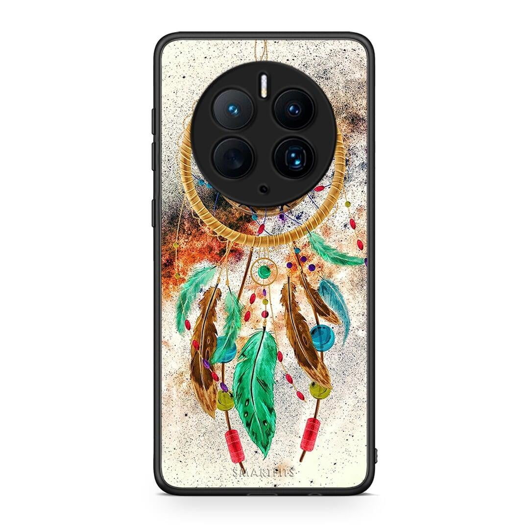 Θήκη Huawei Mate 50 Pro Boho DreamCatcher από τη Smartfits με σχέδιο στο πίσω μέρος και μαύρο περίβλημα | Huawei Mate 50 Pro Boho DreamCatcher Case with Colorful Back and Black Bezels