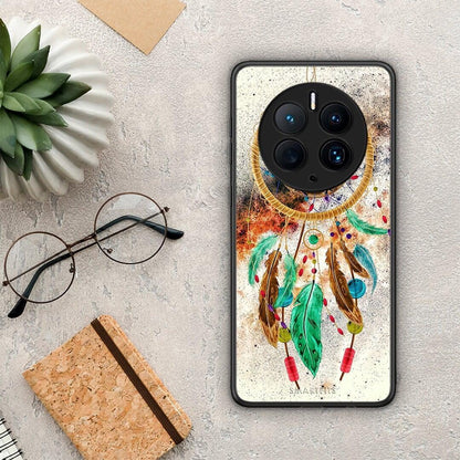 Θήκη Huawei Mate 50 Pro Boho DreamCatcher από τη Smartfits με σχέδιο στο πίσω μέρος και μαύρο περίβλημα | Huawei Mate 50 Pro Boho DreamCatcher Case with Colorful Back and Black Bezels