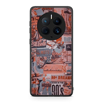 Θήκη Huawei Mate 50 Pro Born In 90s από τη Smartfits με σχέδιο στο πίσω μέρος και μαύρο περίβλημα | Huawei Mate 50 Pro Born In 90s Case with Colorful Back and Black Bezels