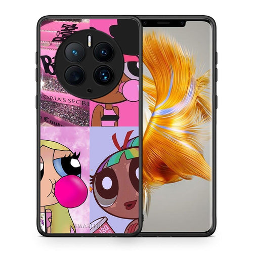 Θήκη Huawei Mate 50 Pro Bubble Girls από τη Smartfits με σχέδιο στο πίσω μέρος και μαύρο περίβλημα | Huawei Mate 50 Pro Bubble Girls Case with Colorful Back and Black Bezels