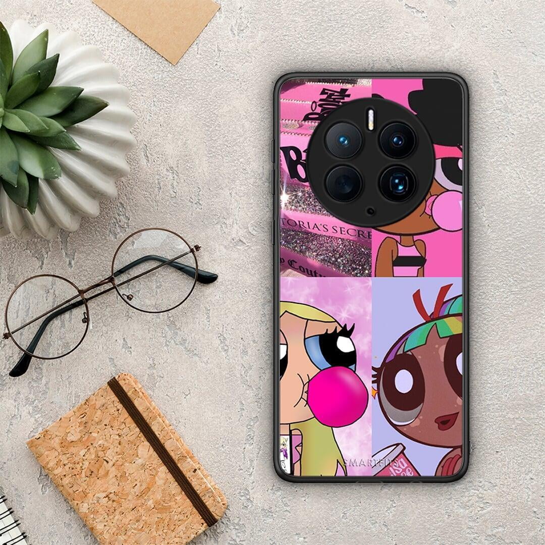 Θήκη Huawei Mate 50 Pro Bubble Girls από τη Smartfits με σχέδιο στο πίσω μέρος και μαύρο περίβλημα | Huawei Mate 50 Pro Bubble Girls Case with Colorful Back and Black Bezels