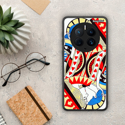 Θήκη Huawei Mate 50 Pro Card Love από τη Smartfits με σχέδιο στο πίσω μέρος και μαύρο περίβλημα | Huawei Mate 50 Pro Card Love Case with Colorful Back and Black Bezels