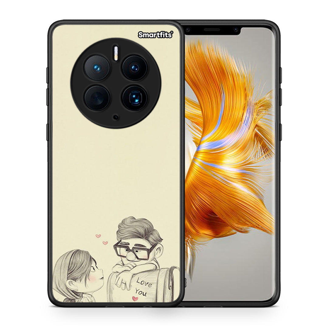 Θήκη Huawei Mate 50 Pro Carl And Ellie από τη Smartfits με σχέδιο στο πίσω μέρος και μαύρο περίβλημα | Huawei Mate 50 Pro Carl And Ellie Case with Colorful Back and Black Bezels