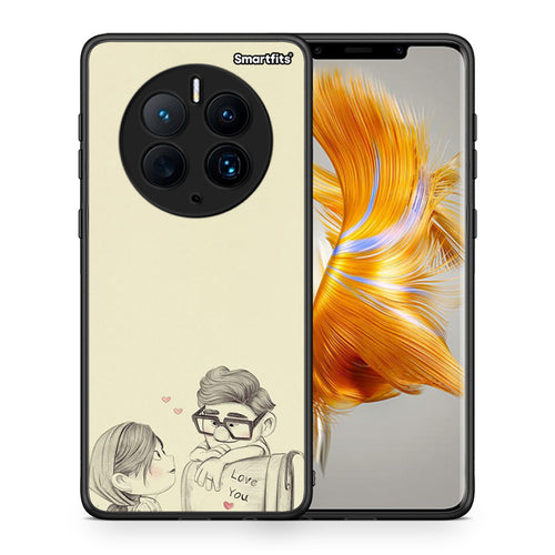 Θήκη Huawei Mate 50 Pro Carl And Ellie από τη Smartfits με σχέδιο στο πίσω μέρος και μαύρο περίβλημα | Huawei Mate 50 Pro Carl And Ellie Case with Colorful Back and Black Bezels