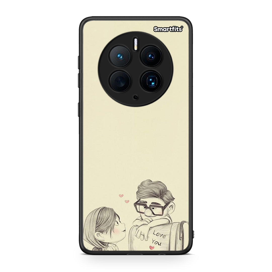 Θήκη Huawei Mate 50 Pro Carl And Ellie από τη Smartfits με σχέδιο στο πίσω μέρος και μαύρο περίβλημα | Huawei Mate 50 Pro Carl And Ellie Case with Colorful Back and Black Bezels