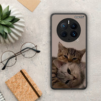 Thumbnail for Θήκη Huawei Mate 50 Pro Cats In Love από τη Smartfits με σχέδιο στο πίσω μέρος και μαύρο περίβλημα | Huawei Mate 50 Pro Cats In Love Case with Colorful Back and Black Bezels