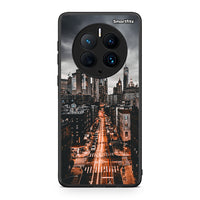 Thumbnail for Θήκη Huawei Mate 50 Pro City Lights από τη Smartfits με σχέδιο στο πίσω μέρος και μαύρο περίβλημα | Huawei Mate 50 Pro City Lights Case with Colorful Back and Black Bezels