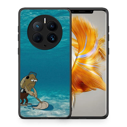 Θήκη Huawei Mate 50 Pro Clean The Ocean από τη Smartfits με σχέδιο στο πίσω μέρος και μαύρο περίβλημα | Huawei Mate 50 Pro Clean The Ocean Case with Colorful Back and Black Bezels