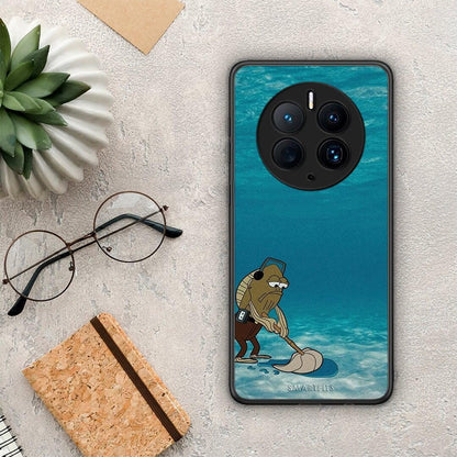 Θήκη Huawei Mate 50 Pro Clean The Ocean από τη Smartfits με σχέδιο στο πίσω μέρος και μαύρο περίβλημα | Huawei Mate 50 Pro Clean The Ocean Case with Colorful Back and Black Bezels