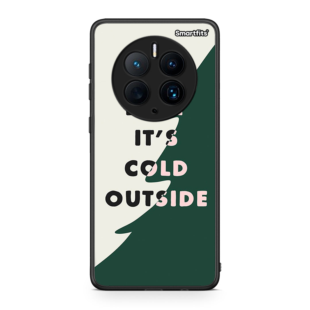 Θήκη Huawei Mate 50 Pro Cold Outside από τη Smartfits με σχέδιο στο πίσω μέρος και μαύρο περίβλημα | Huawei Mate 50 Pro Cold Outside Case with Colorful Back and Black Bezels