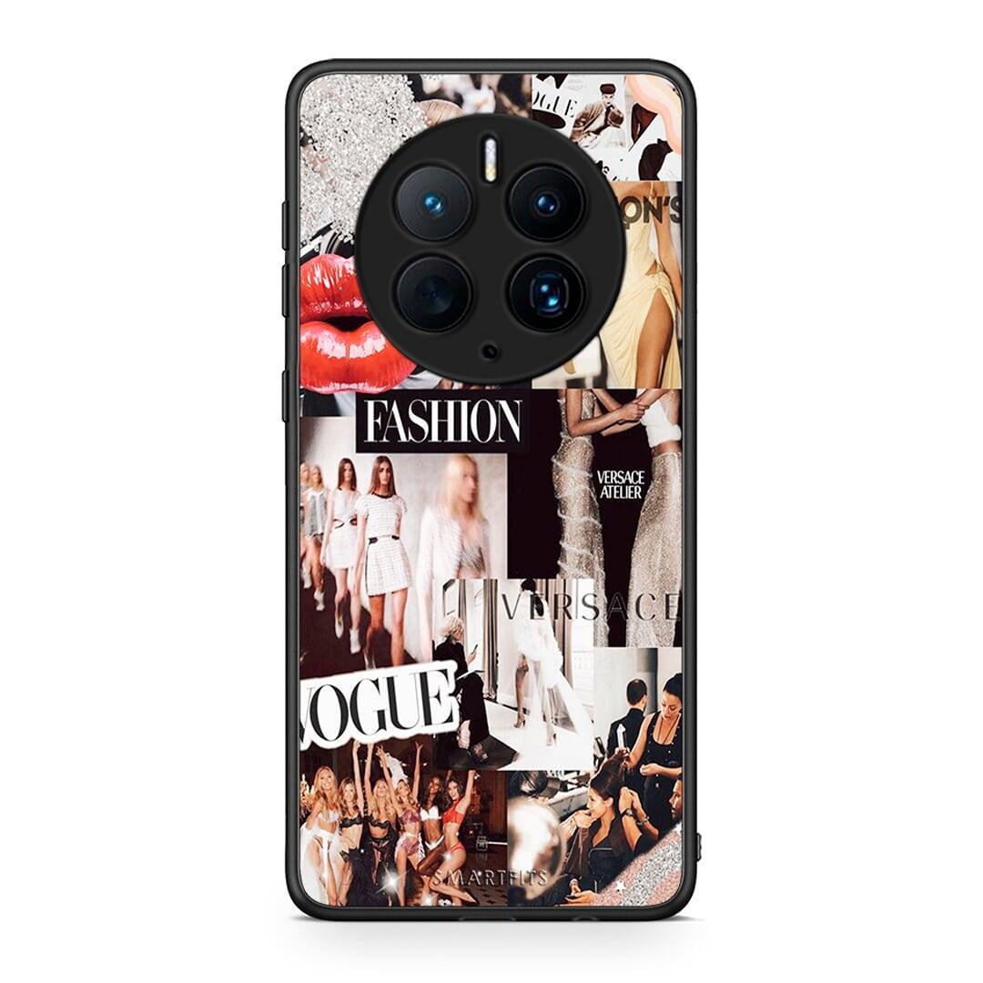 Θήκη Huawei Mate 50 Pro Collage Fashion από τη Smartfits με σχέδιο στο πίσω μέρος και μαύρο περίβλημα | Huawei Mate 50 Pro Collage Fashion Case with Colorful Back and Black Bezels