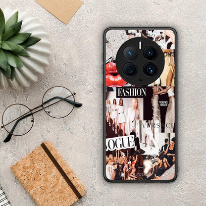 Θήκη Huawei Mate 50 Pro Collage Fashion από τη Smartfits με σχέδιο στο πίσω μέρος και μαύρο περίβλημα | Huawei Mate 50 Pro Collage Fashion Case with Colorful Back and Black Bezels