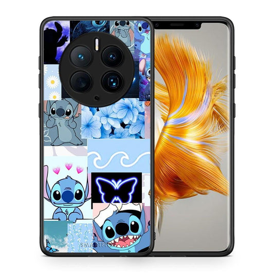 Θήκη Huawei Mate 50 Pro Collage Good Vibes από τη Smartfits με σχέδιο στο πίσω μέρος και μαύρο περίβλημα | Huawei Mate 50 Pro Collage Good Vibes Case with Colorful Back and Black Bezels