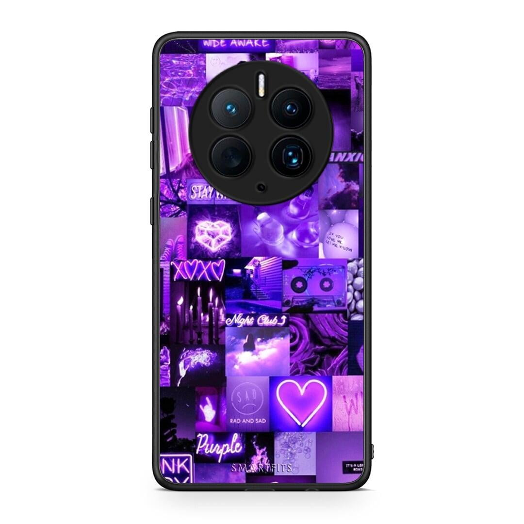 Θήκη Huawei Mate 50 Pro Collage Stay Wild από τη Smartfits με σχέδιο στο πίσω μέρος και μαύρο περίβλημα | Huawei Mate 50 Pro Collage Stay Wild Case with Colorful Back and Black Bezels