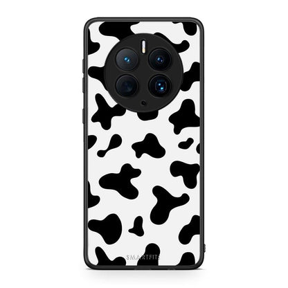 Θήκη Huawei Mate 50 Pro Cow Print από τη Smartfits με σχέδιο στο πίσω μέρος και μαύρο περίβλημα | Huawei Mate 50 Pro Cow Print Case with Colorful Back and Black Bezels