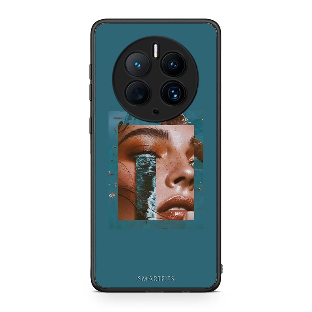 Θήκη Huawei Mate 50 Pro Cry An Ocean από τη Smartfits με σχέδιο στο πίσω μέρος και μαύρο περίβλημα | Huawei Mate 50 Pro Cry An Ocean Case with Colorful Back and Black Bezels