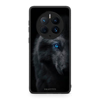 Thumbnail for Θήκη Huawei Mate 50 Pro Dark Wolf από τη Smartfits με σχέδιο στο πίσω μέρος και μαύρο περίβλημα | Huawei Mate 50 Pro Dark Wolf Case with Colorful Back and Black Bezels