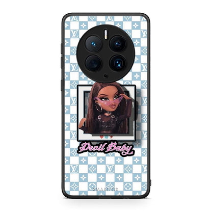 Θήκη Huawei Mate 50 Pro Devil Baby από τη Smartfits με σχέδιο στο πίσω μέρος και μαύρο περίβλημα | Huawei Mate 50 Pro Devil Baby Case with Colorful Back and Black Bezels