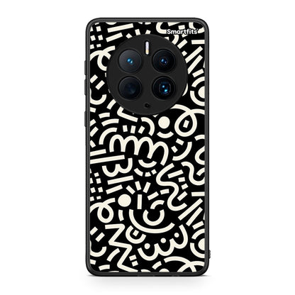 Θήκη Huawei Mate 50 Pro Doodle Art από τη Smartfits με σχέδιο στο πίσω μέρος και μαύρο περίβλημα | Huawei Mate 50 Pro Doodle Art Case with Colorful Back and Black Bezels