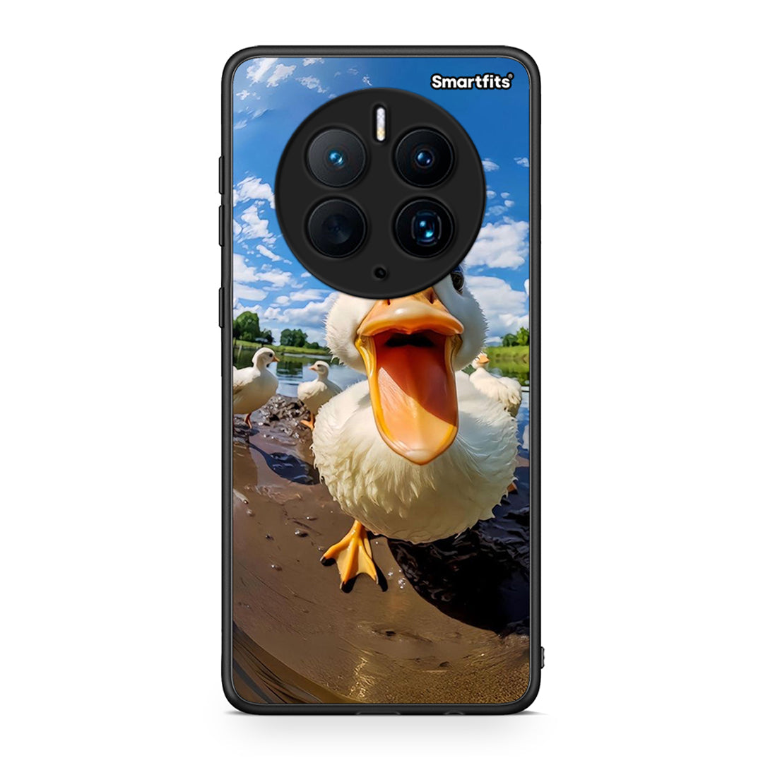 Θήκη Huawei Mate 50 Pro Duck Face από τη Smartfits με σχέδιο στο πίσω μέρος και μαύρο περίβλημα | Huawei Mate 50 Pro Duck Face Case with Colorful Back and Black Bezels