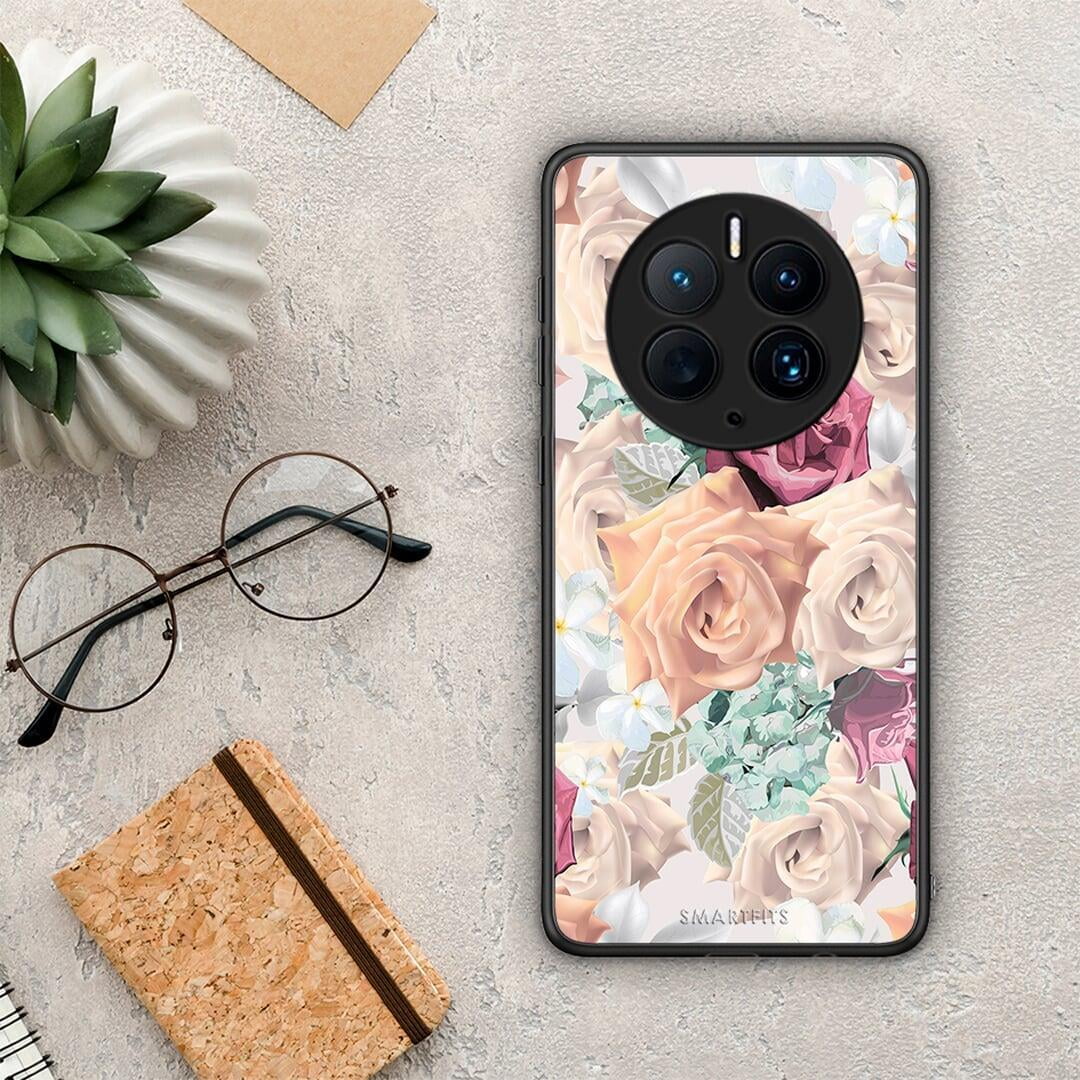 Θήκη Huawei Mate 50 Pro Floral Bouquet από τη Smartfits με σχέδιο στο πίσω μέρος και μαύρο περίβλημα | Huawei Mate 50 Pro Floral Bouquet Case with Colorful Back and Black Bezels