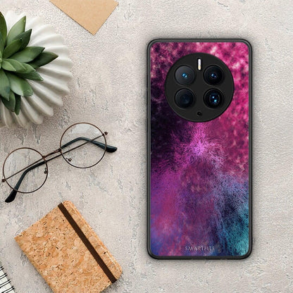 Θήκη Huawei Mate 50 Pro Galactic Aurora από τη Smartfits με σχέδιο στο πίσω μέρος και μαύρο περίβλημα | Huawei Mate 50 Pro Galactic Aurora Case with Colorful Back and Black Bezels