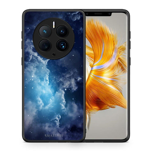 Θήκη Huawei Mate 50 Pro Galactic Blue Sky από τη Smartfits με σχέδιο στο πίσω μέρος και μαύρο περίβλημα | Huawei Mate 50 Pro Galactic Blue Sky Case with Colorful Back and Black Bezels