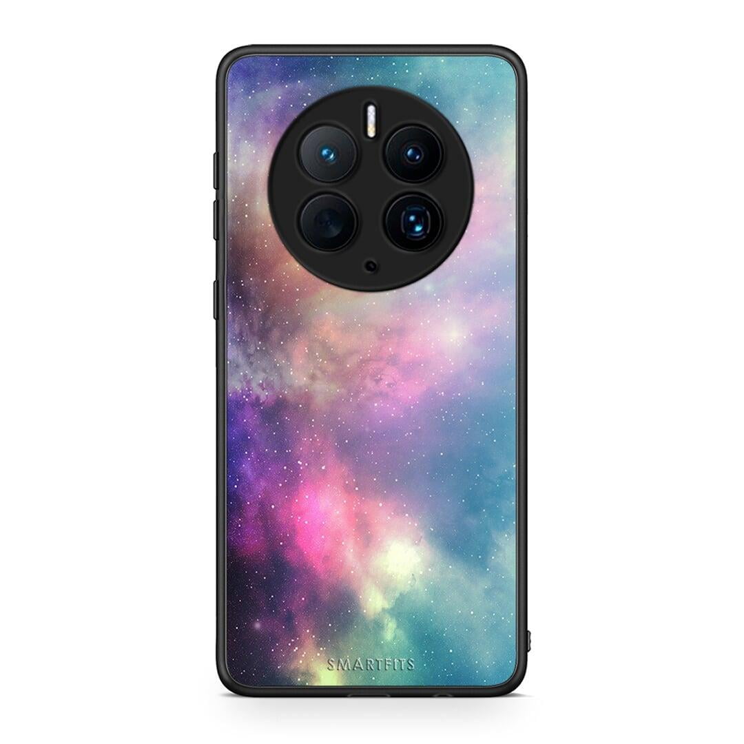 Θήκη Huawei Mate 50 Pro Galactic Rainbow από τη Smartfits με σχέδιο στο πίσω μέρος και μαύρο περίβλημα | Huawei Mate 50 Pro Galactic Rainbow Case with Colorful Back and Black Bezels