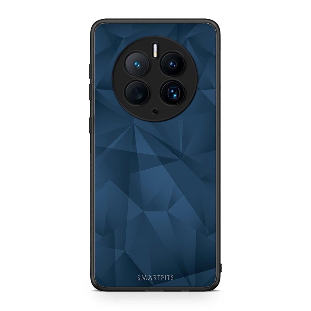 Θήκη Huawei Mate 50 Pro Geometric Blue Abstract από τη Smartfits με σχέδιο στο πίσω μέρος και μαύρο περίβλημα | Huawei Mate 50 Pro Geometric Blue Abstract Case with Colorful Back and Black Bezels