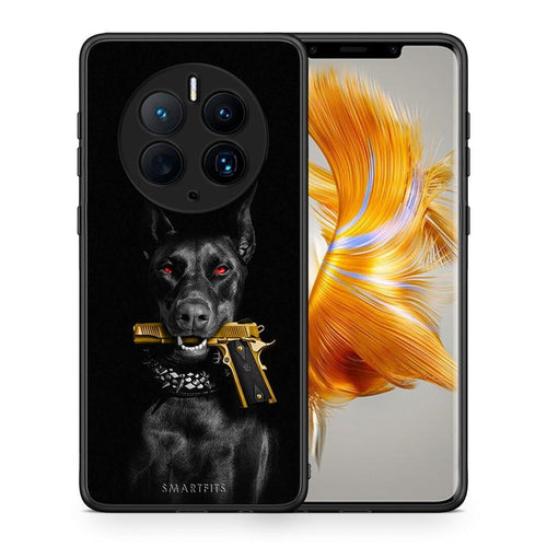 Θήκη Huawei Mate 50 Pro Golden Gun από τη Smartfits με σχέδιο στο πίσω μέρος και μαύρο περίβλημα | Huawei Mate 50 Pro Golden Gun Case with Colorful Back and Black Bezels