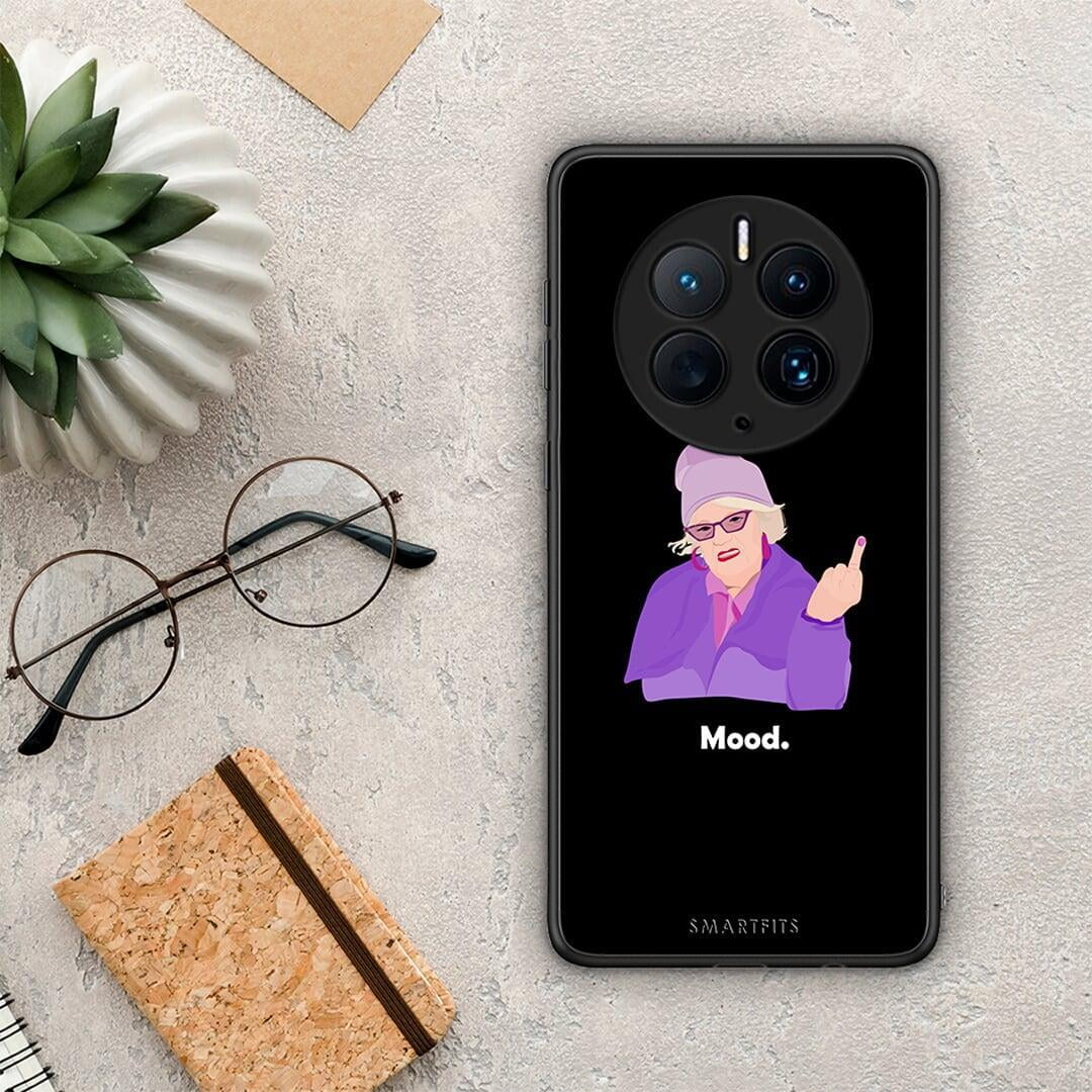 Θήκη Huawei Mate 50 Pro Grandma Mood Black από τη Smartfits με σχέδιο στο πίσω μέρος και μαύρο περίβλημα | Huawei Mate 50 Pro Grandma Mood Black Case with Colorful Back and Black Bezels