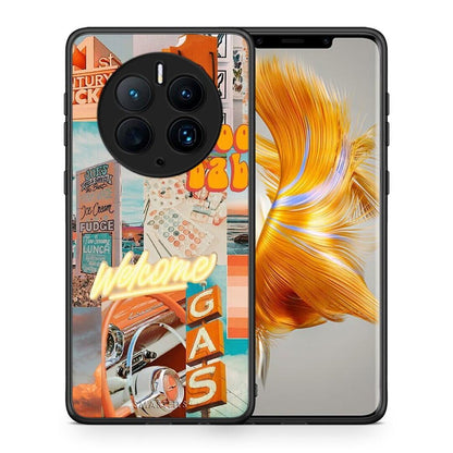 Θήκη Huawei Mate 50 Pro Groovy Babe από τη Smartfits με σχέδιο στο πίσω μέρος και μαύρο περίβλημα | Huawei Mate 50 Pro Groovy Babe Case with Colorful Back and Black Bezels