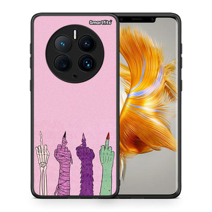 Θήκη Huawei Mate 50 Pro Halloween Be A Lady από τη Smartfits με σχέδιο στο πίσω μέρος και μαύρο περίβλημα | Huawei Mate 50 Pro Halloween Be A Lady Case with Colorful Back and Black Bezels