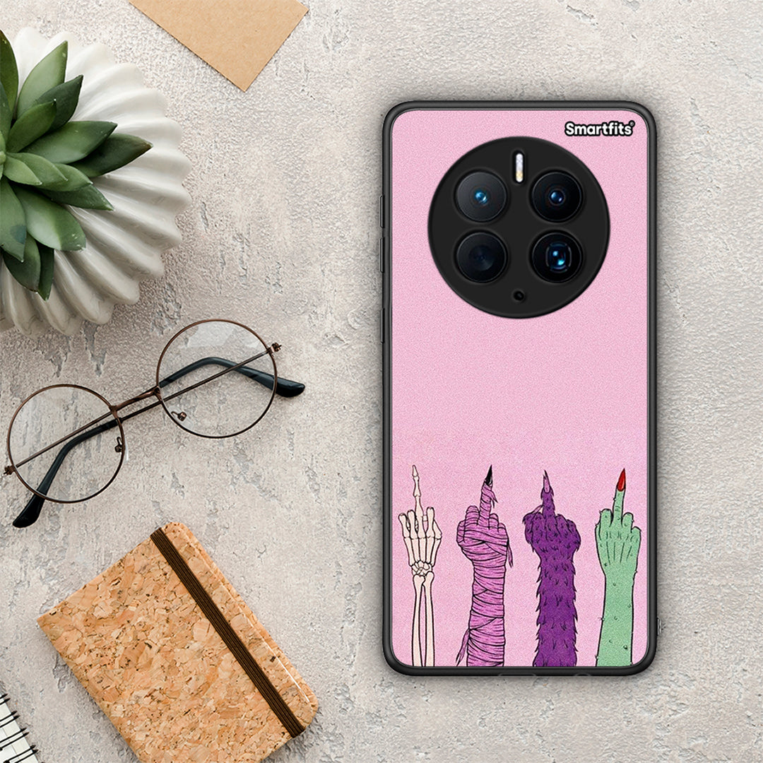 Θήκη Huawei Mate 50 Pro Halloween Be A Lady από τη Smartfits με σχέδιο στο πίσω μέρος και μαύρο περίβλημα | Huawei Mate 50 Pro Halloween Be A Lady Case with Colorful Back and Black Bezels