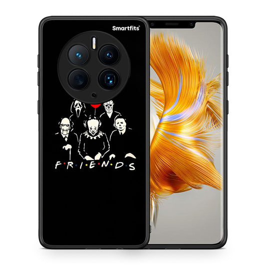 Θήκη Huawei Mate 50 Pro Halloween Friends από τη Smartfits με σχέδιο στο πίσω μέρος και μαύρο περίβλημα | Huawei Mate 50 Pro Halloween Friends Case with Colorful Back and Black Bezels