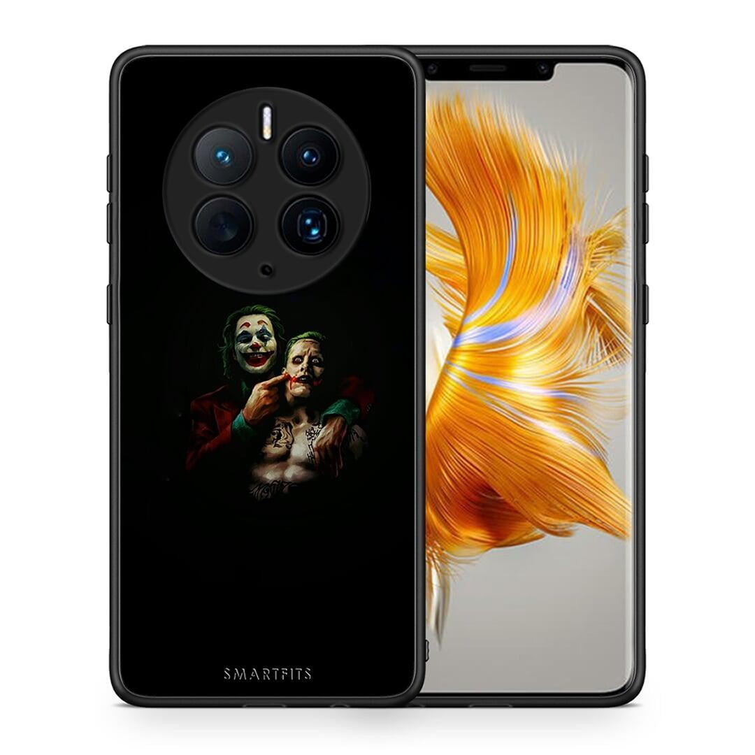 Θήκη Huawei Mate 50 Pro Hero Clown από τη Smartfits με σχέδιο στο πίσω μέρος και μαύρο περίβλημα | Huawei Mate 50 Pro Hero Clown Case with Colorful Back and Black Bezels