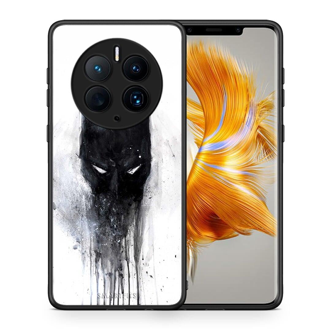 Θήκη Huawei Mate 50 Pro Hero Paint Bat από τη Smartfits με σχέδιο στο πίσω μέρος και μαύρο περίβλημα | Huawei Mate 50 Pro Hero Paint Bat Case with Colorful Back and Black Bezels