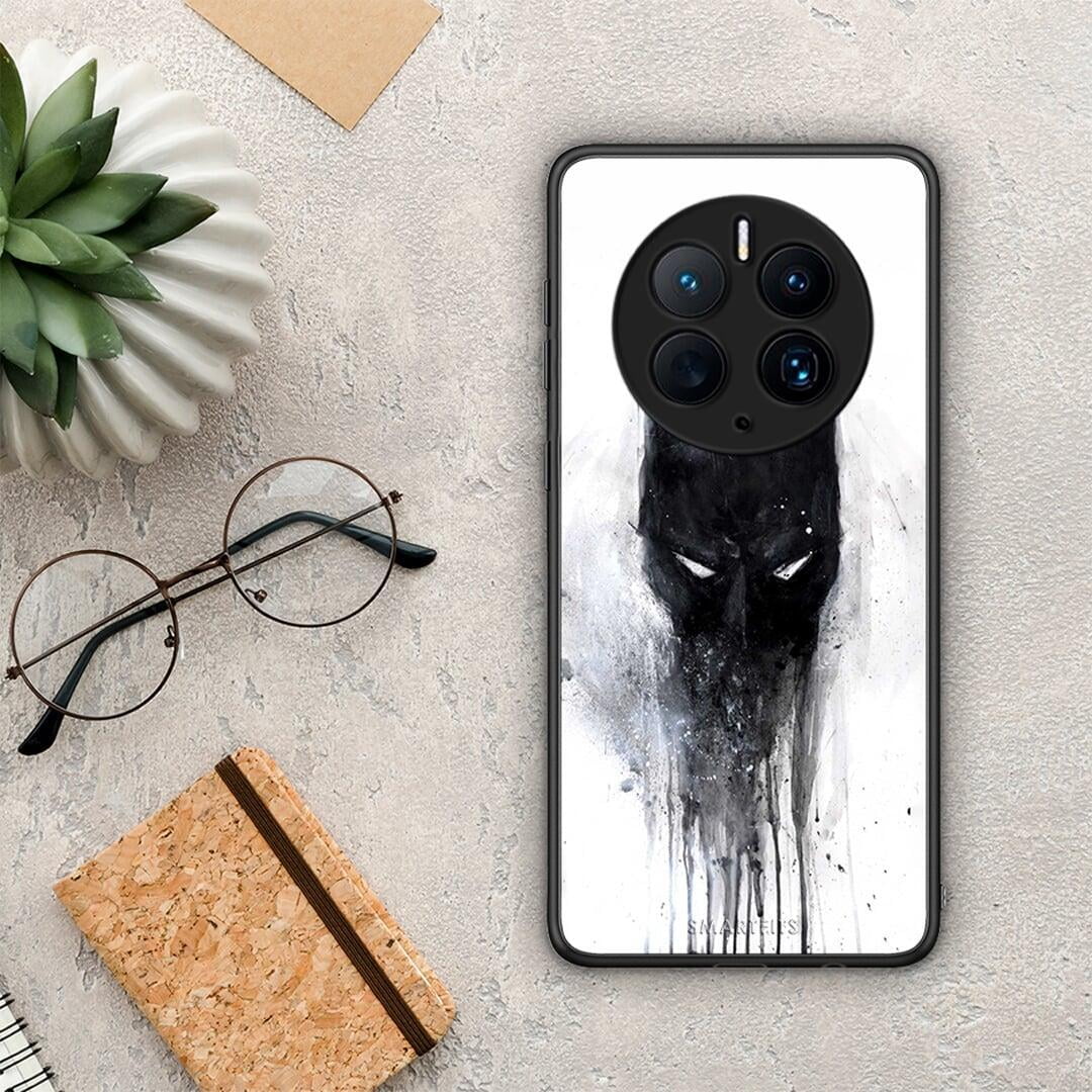 Θήκη Huawei Mate 50 Pro Hero Paint Bat από τη Smartfits με σχέδιο στο πίσω μέρος και μαύρο περίβλημα | Huawei Mate 50 Pro Hero Paint Bat Case with Colorful Back and Black Bezels