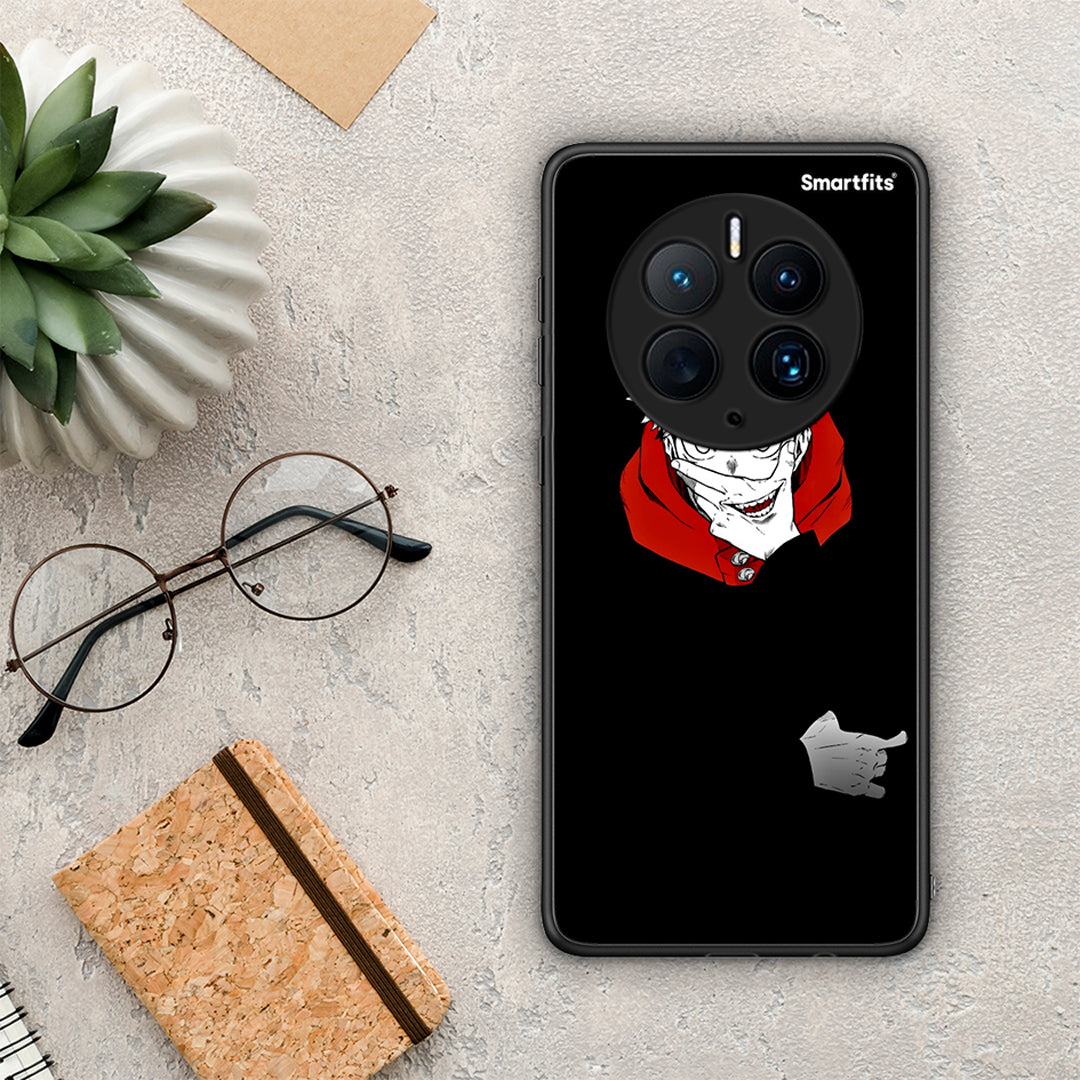 Θήκη Huawei Mate 50 Pro Itadori Anime από τη Smartfits με σχέδιο στο πίσω μέρος και μαύρο περίβλημα | Huawei Mate 50 Pro Itadori Anime Case with Colorful Back and Black Bezels
