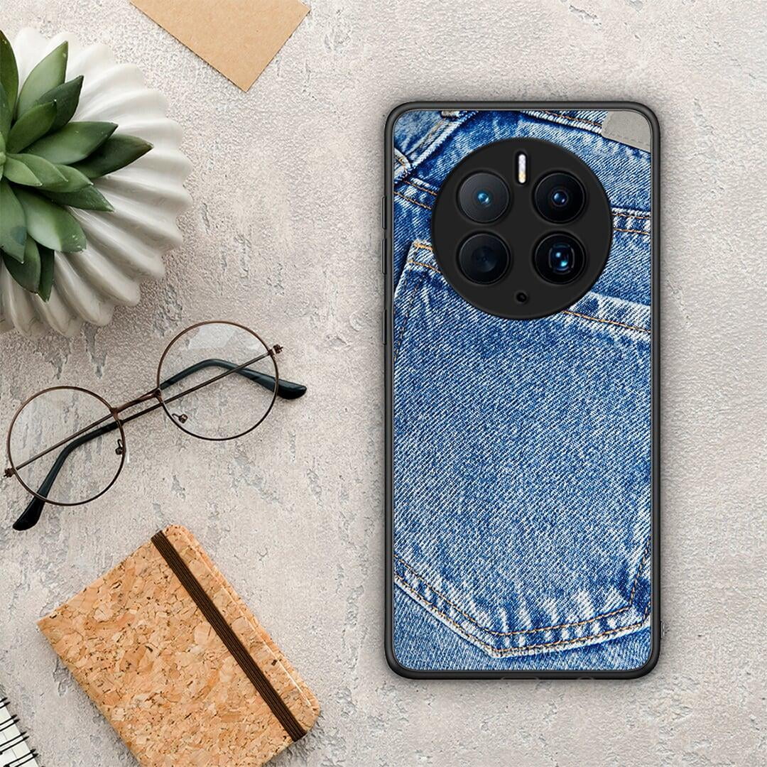 Θήκη Huawei Mate 50 Pro Jeans Pocket από τη Smartfits με σχέδιο στο πίσω μέρος και μαύρο περίβλημα | Huawei Mate 50 Pro Jeans Pocket Case with Colorful Back and Black Bezels