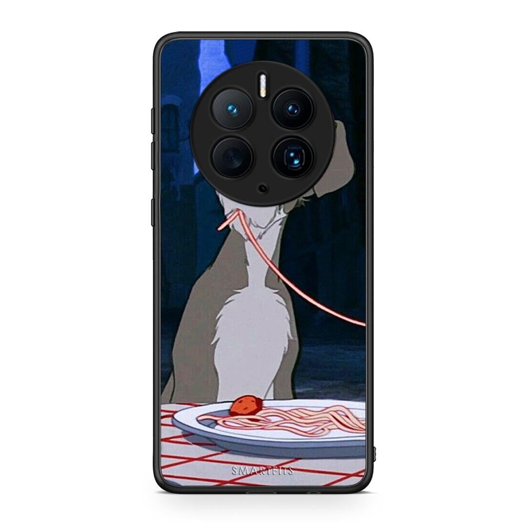 Θήκη Huawei Mate 50 Pro Lady And Tramp 1 από τη Smartfits με σχέδιο στο πίσω μέρος και μαύρο περίβλημα | Huawei Mate 50 Pro Lady And Tramp 1 Case with Colorful Back and Black Bezels