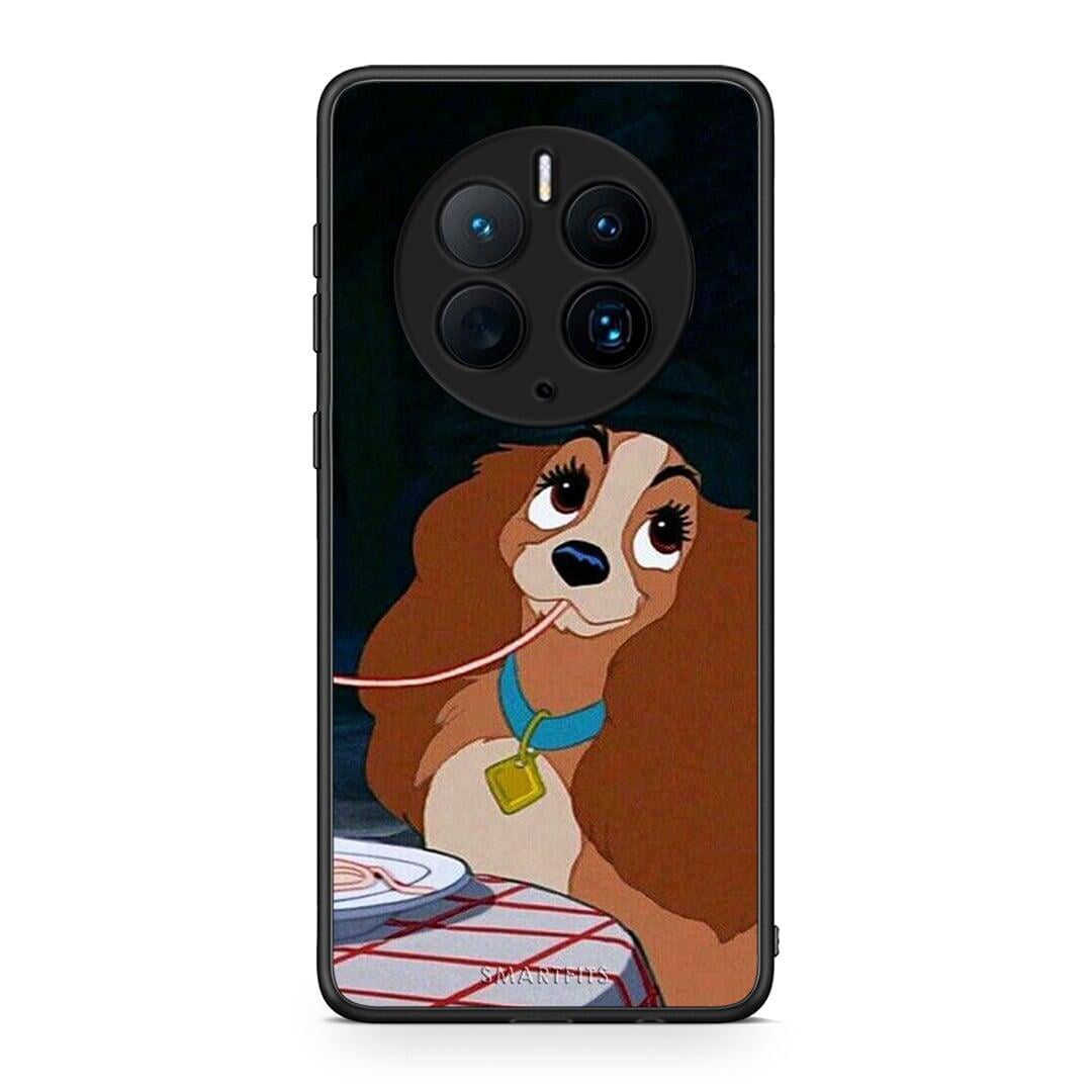 Θήκη Huawei Mate 50 Pro Lady And Tramp 2 από τη Smartfits με σχέδιο στο πίσω μέρος και μαύρο περίβλημα | Huawei Mate 50 Pro Lady And Tramp 2 Case with Colorful Back and Black Bezels