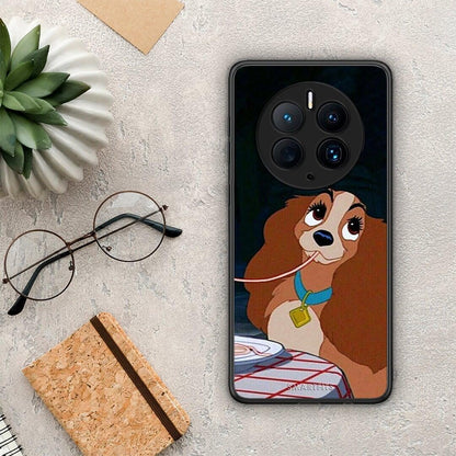 Θήκη Huawei Mate 50 Pro Lady And Tramp 2 από τη Smartfits με σχέδιο στο πίσω μέρος και μαύρο περίβλημα | Huawei Mate 50 Pro Lady And Tramp 2 Case with Colorful Back and Black Bezels